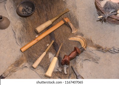 Tool From The Bronze Age Is Sorted On An Animal Skin