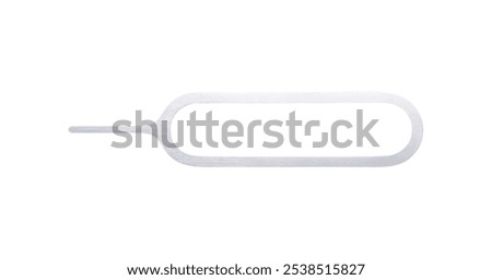 Tool for eject SIM card phone isolated on white background