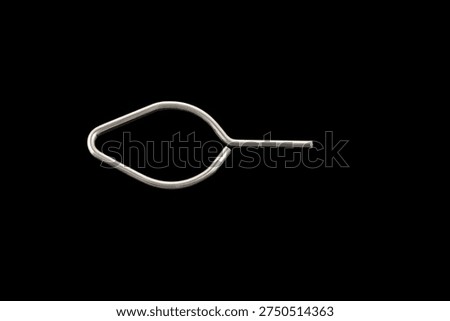 Tool for eject SIM card phone isolated on white background