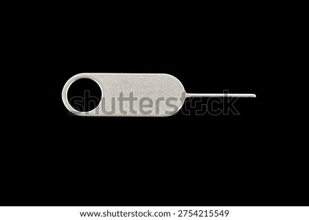 Tool for eject SIM card phone isolated on white background