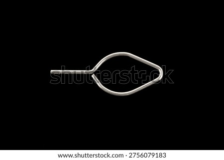 Tool for eject SIM card phone isolated on white background