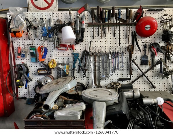 Tool storage and garage organization. Garage\
pegboard tool organizer