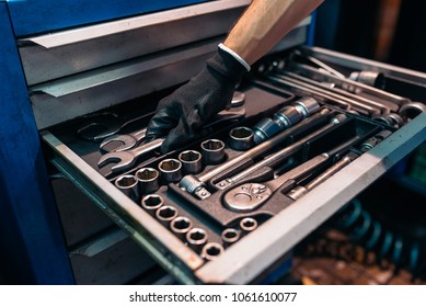 Tool Suitcase.Mechanic Concept.