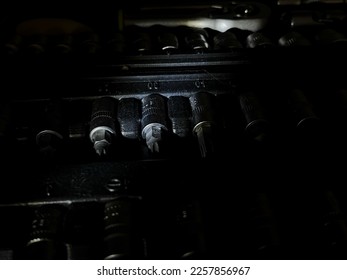 Toolbox with instruments in the low exposure