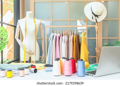 A tools and equipment of the fashion design in the showroom  - Powered by Shutterstock