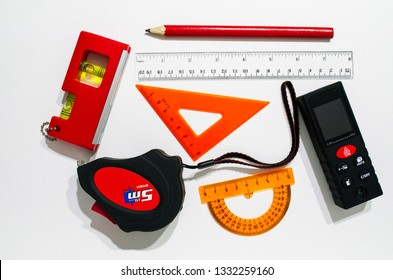 tools for measuring dimensions and angles