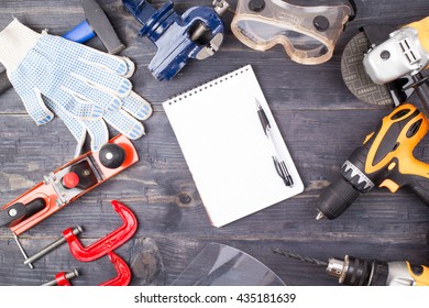 Tools on a table