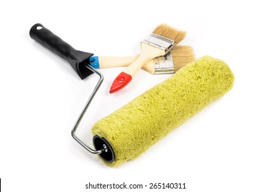 Tools For Painting Houses. Microstock Photography For Over A White Background