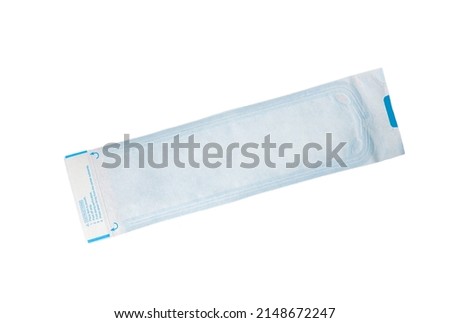 tools in sterilization pouch Steam Sterilization Self Sealing Pouch on white background kits in closed up sterilized pouch (isolated on white background) dental dentistry