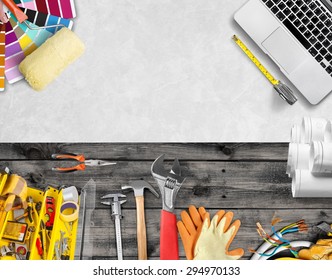 Tools, tiler, workshop.
