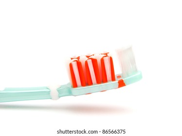 Toothbrush isolated on white background - Shutterstock ID 86566375