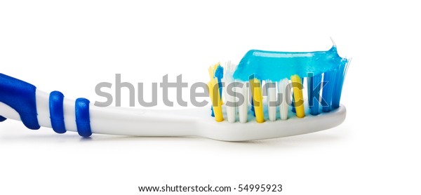 Toothbrush Toothpaste Isolated On White Background Stock Photo 54995923 ...