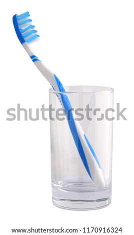 Toothbrush in waterglass