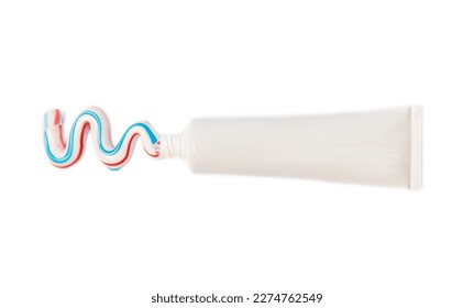 Toothpaste isolated on white background. dental care. Fresh breath and caries prevention. Dentistry concept. Dental hygiene.