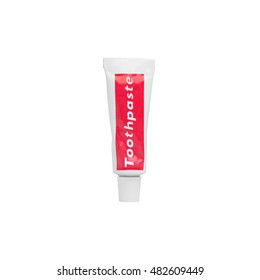 Toothpaste Isolated On White Background.