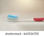 Toothpaste on toothbrush