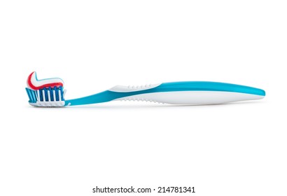 Toothpaste Toothbrush Isolated