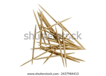 toothpicks isolated on white background