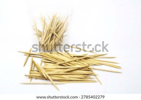 Toothpicks isolated on white background