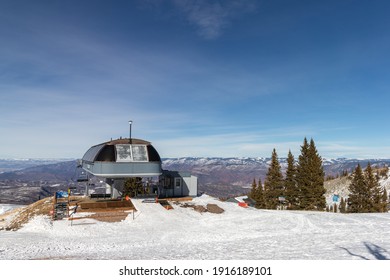 Top 11.325 Ft Elevation Ski Lift Station Aspen Snowmass Colorado