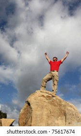 At the top