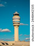 Top of air traffic control tower at Hartsfield-Jackson international airport, Atlanta, Georgia, USA