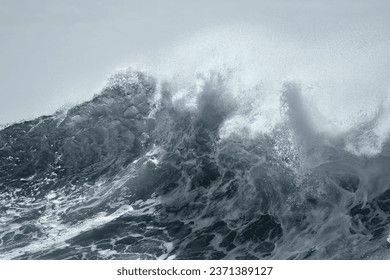 Top of a big stormy sea wave. Toned blue. - Powered by Shutterstock