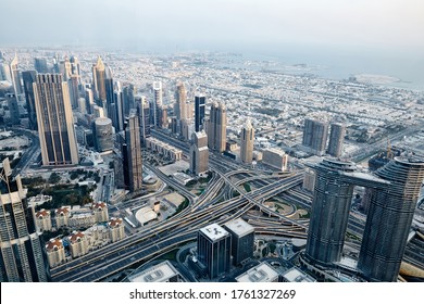 At The Top Of Burj Khalifa, Cityscape Of Dubai. 