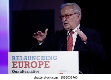 Top Canditate Hannes Swoboda From Social Democrats Delivers A Speech During An Election Campaign For The Upcoming European Elections In Thessaloniki, Greece On Jan. 23, 2014