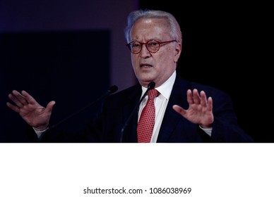 Top Canditate Hannes Swoboda From Social Democrats Delivers A Speech During An Election Campaign For The Upcoming European Elections In Thessaloniki, Greece On Jan. 23, 2014