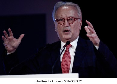 Top Canditate Hannes Swoboda From Social Democrats Delivers A Speech During An Election Campaign For The Upcoming European Elections In Thessaloniki, Greece On Jan. 23, 2014