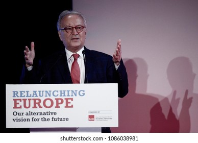 Top Canditate Hannes Swoboda From Social Democrats Delivers A Speech During An Election Campaign For The Upcoming European Elections In Thessaloniki, Greece On Jan. 23, 2014