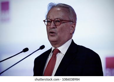 Top Canditate Hannes Swoboda From Social Democrats Delivers A Speech During An Election Campaign For The Upcoming European Elections In Thessaloniki, Greece On Jan. 23, 2014