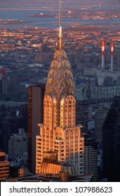 Top Of The Chrysler Building In New York City, New York