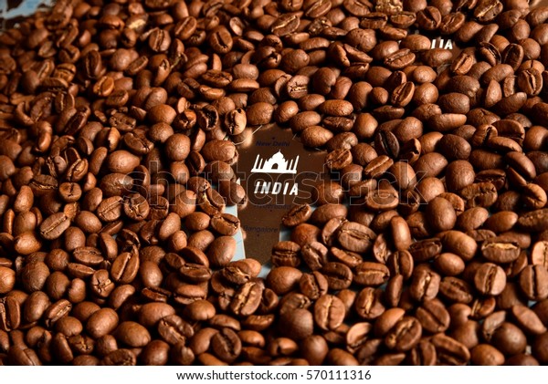 Top Coffee Producing Countries India Map Stock Photo 570111316 ...