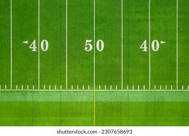 Top down of the 50 yard line - Powered by Shutterstock