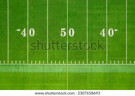 Top down of the 50 yard line