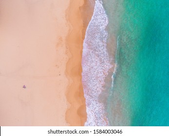 Top Down Aerial Of Sydney Beach