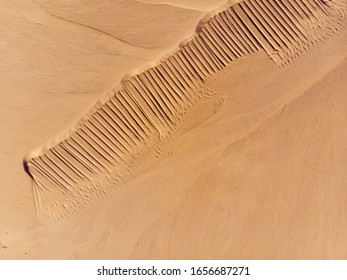 Top Down Aerial View Of Desert