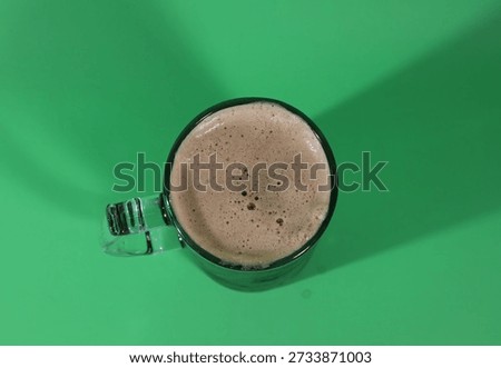 Top Down Angle of Irish Stout Beer in a glass