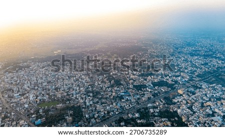 Top down Buildings and Apartment with Multiple Building aerial. Urban Buildings and Apartment at bridge road at Delhi. Cinematic cityscape drone shot. Noida Buildings.