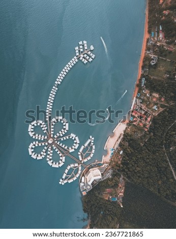 Top down drone view of Lexis Hibiscus Port Dickson. Lexis Hibiscus Port Dickson was officially opened on 31 July 2017. It has became one of the famous icons in Malaysia since then.