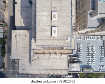 Top Down View Above A Building In Raleigh, North Carolina In Summer.