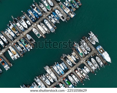 Similar – Foto Bild Luftaufnahme von Luxusyachten und -booten im Hafen am Schwarzen Meer