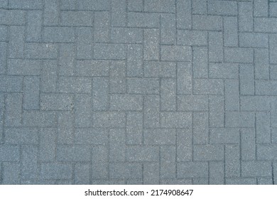 Top Down View Of Cobbled Side Walk. 