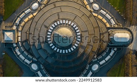 Top down view of a dome