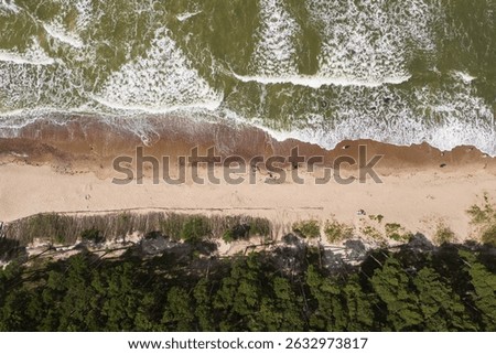 Top Down View of the Dutch Hat Beach in Lithuania