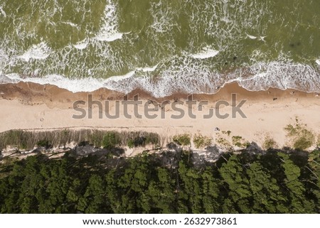 Top Down View of the Dutch Hat Beach in Lithuania
