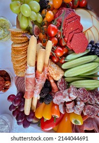 Top Down View Of Grazing Food Platter For A Party.