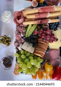 Top Down View Of Grazing Food Platter For A Party.